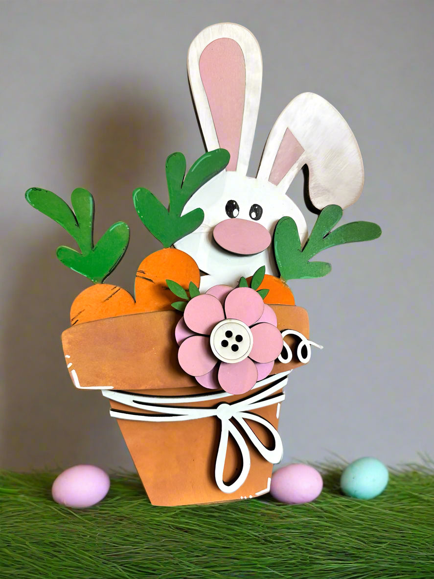 Shelf Sitter | Terracotta Pot Garden Bunny