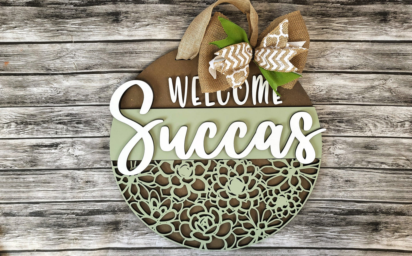 Welcome Succas | Handcrafted Finished Tabletop Or Large Door Signs