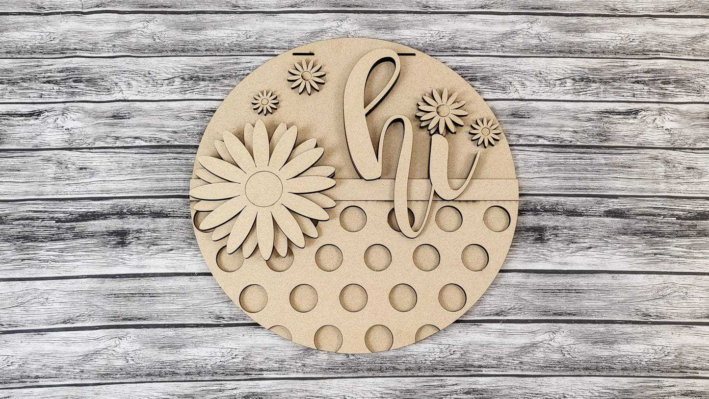 Hi | Handcrafted Finished Tabletop Or Large Door Signs