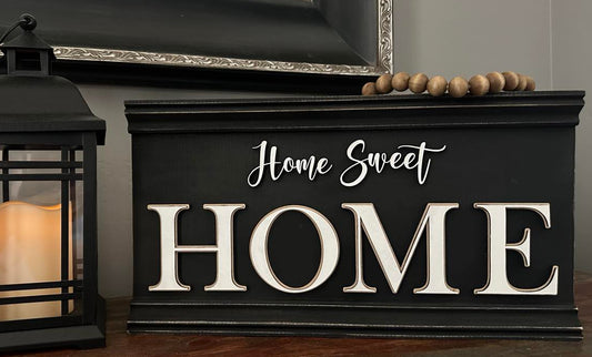 Home Sweet Home Sign with interchangeable "O"