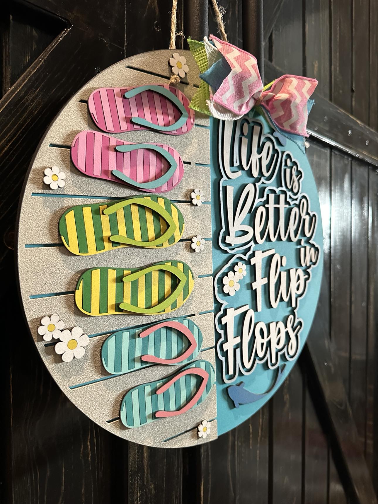 Finished - Tabletop Sign - Life is Better In Flip Flops