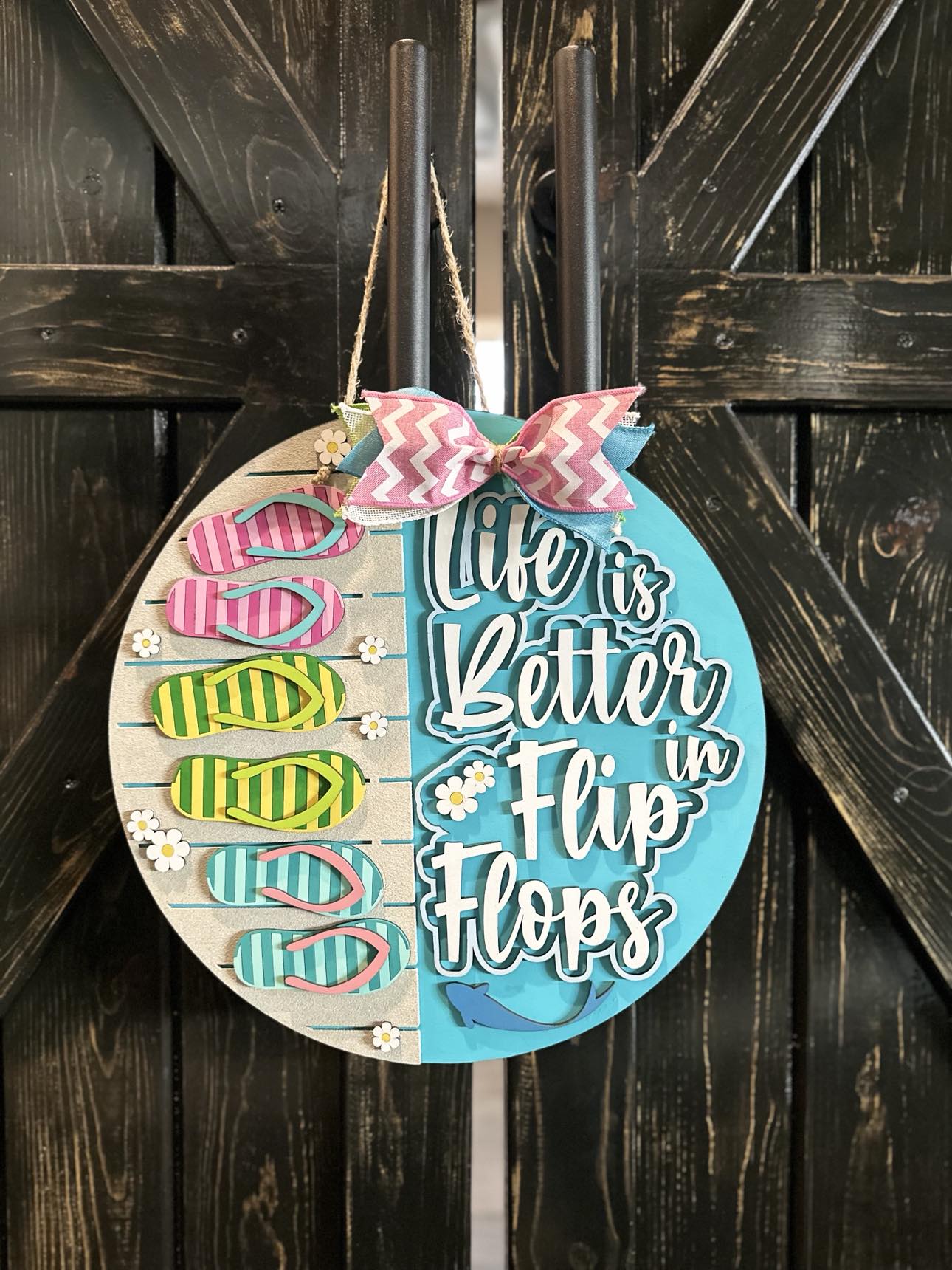 Finished - Tabletop Sign - Life is Better In Flip Flops