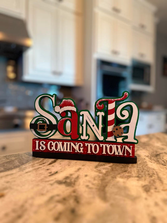 Santa Shelf Sitter Holiday Tabletop Decor