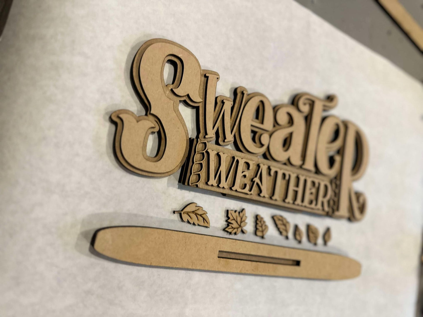 Sweater Weather Shelf Sitter / Tabletop Decor