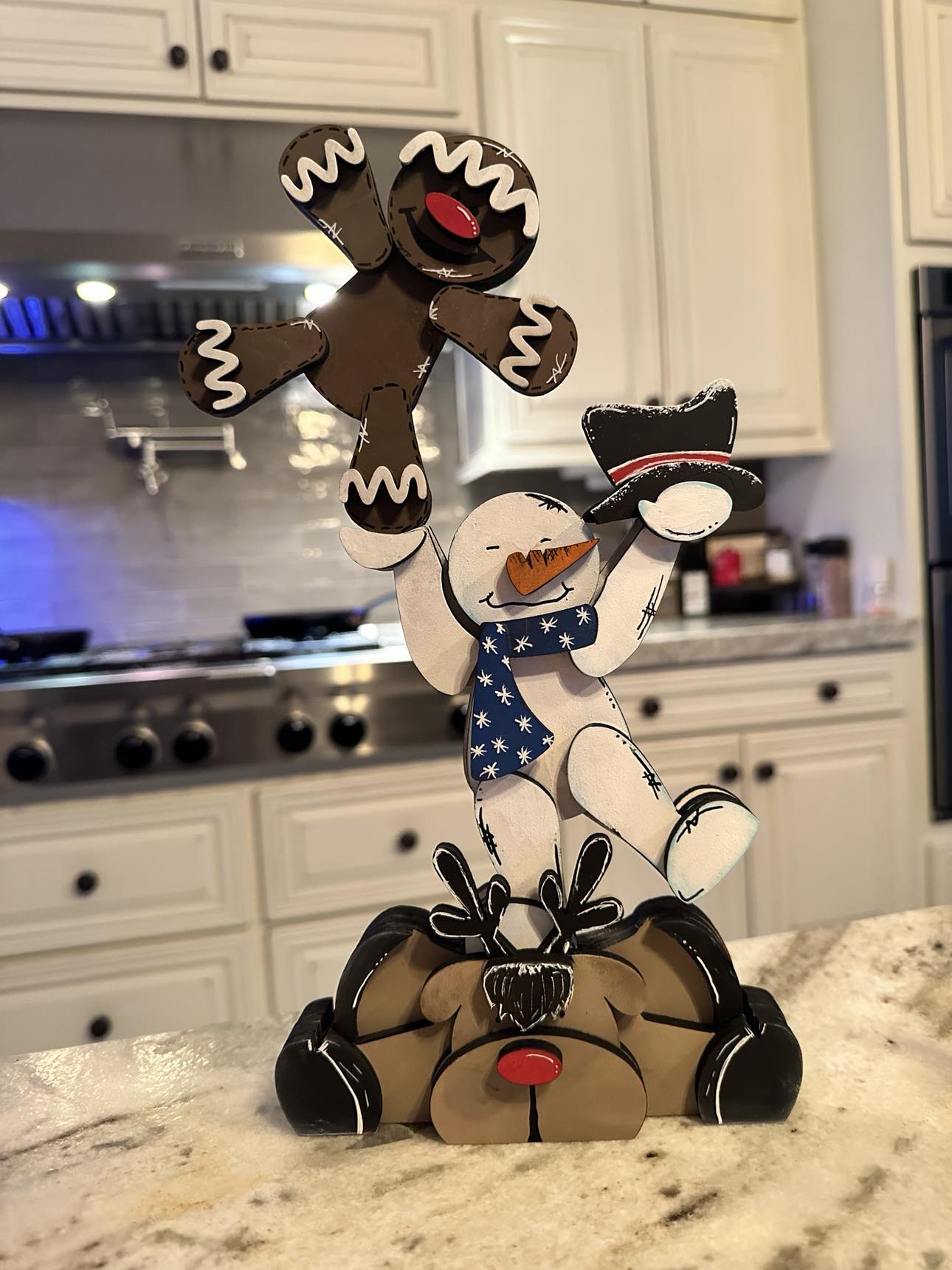 Reindeer, Snowman, & Gingerbread man Shelf Sitter