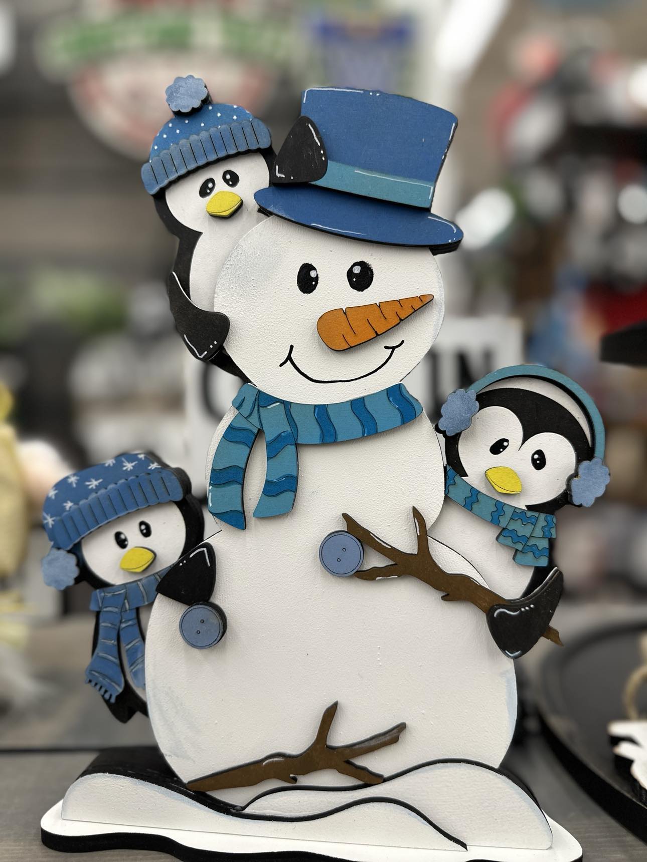 Snowman & Penguins Shelf Sitter