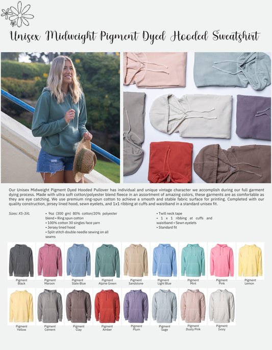 9 oz Midweight Hooded Sweatshirt - Crazy Daisy Boutique