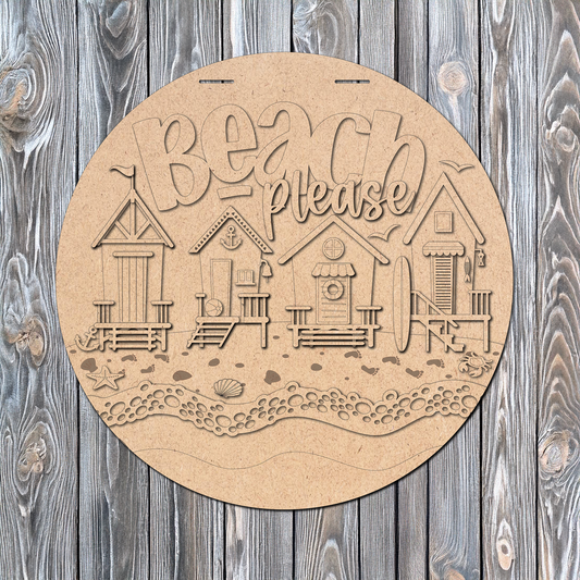 Beach Please Bungalows Version #2 | DIY Door or Tabletop Kit
