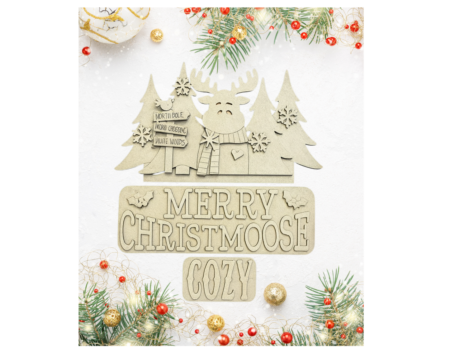 Merry Christmoose | Interchangeable Add-On For BOX Truck - DIY Project Kit Starter