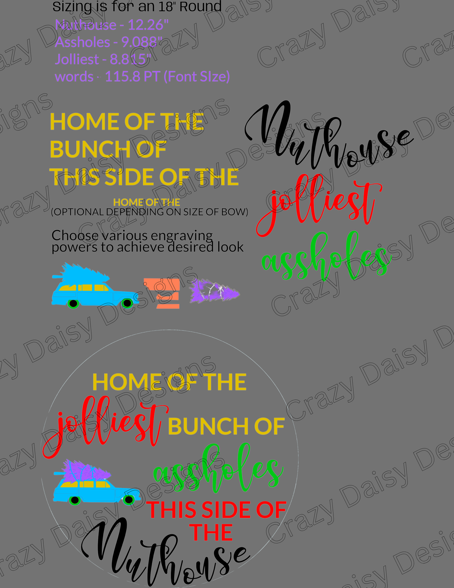 Jolliest Bunch Of A$$Holes | Digital Download - SVG Cut Files ONLY!