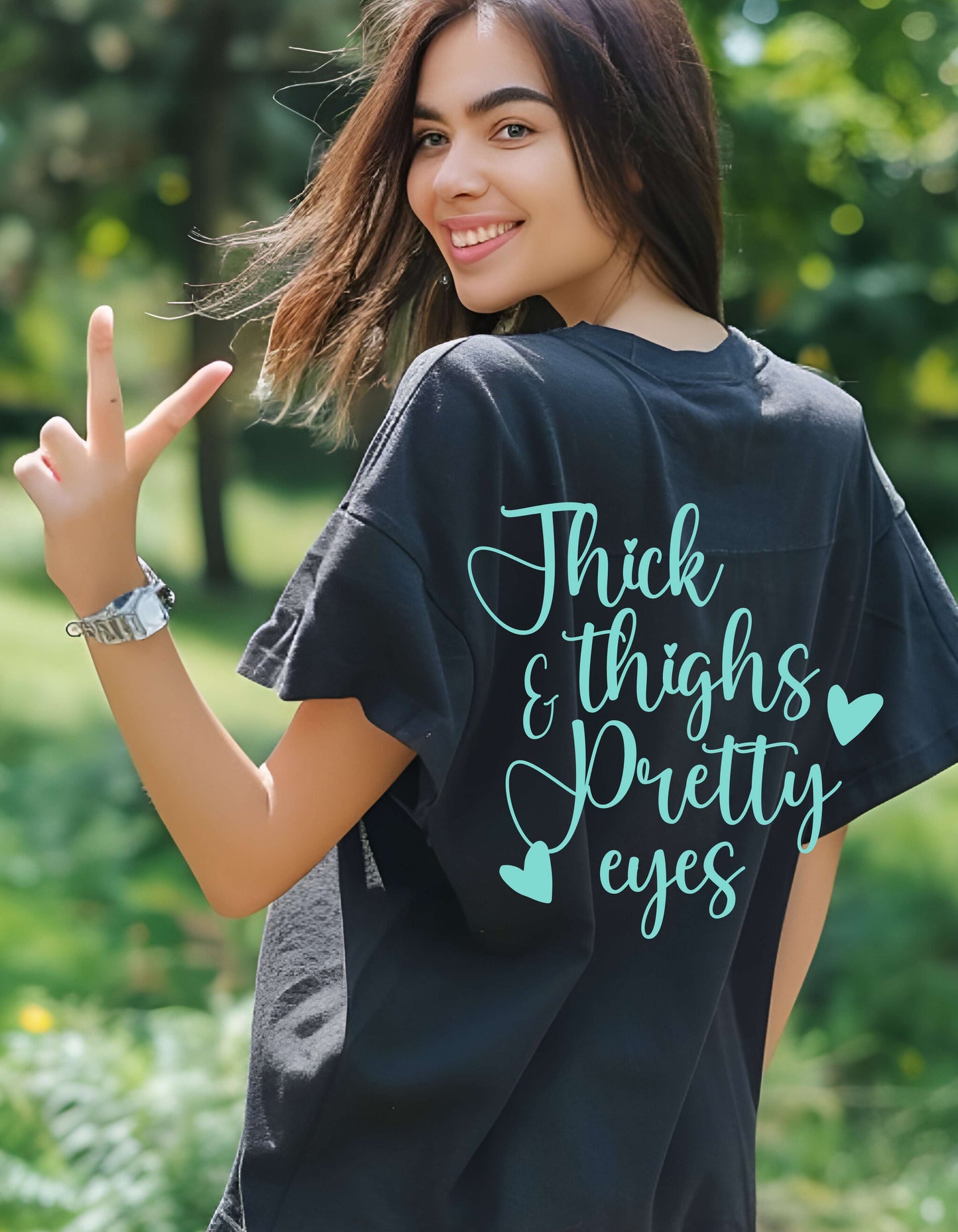 Thick Thighs & Pretty Eyes - Graphic T-Shirt