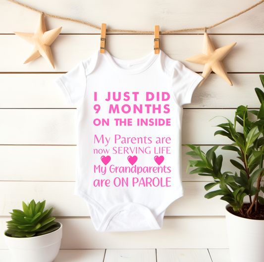 I Just Did 9 Months On The Inside - Onsie