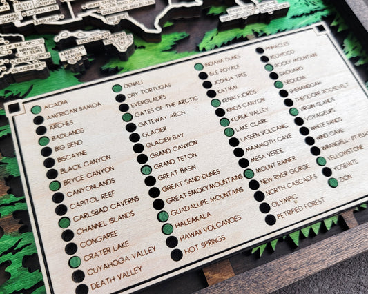 National Park Explorer Map | 13.5 x 10.5