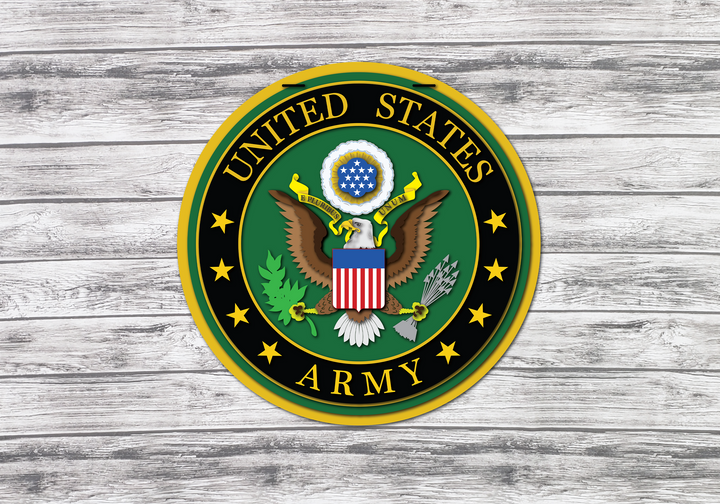 U.S. Army Seal | Finished - Tabletop Or Large Door Sign (Hand Painted)