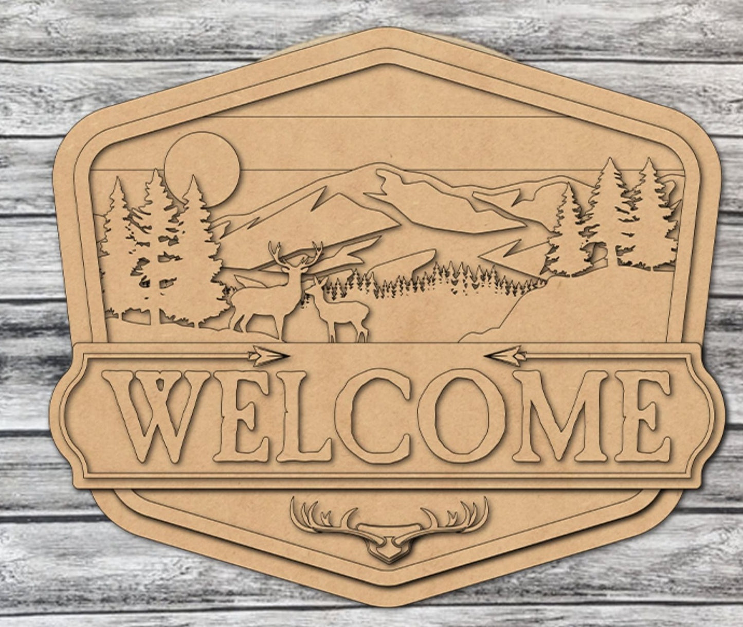Welcome Mountain | DIY Door or Tabletop Sign