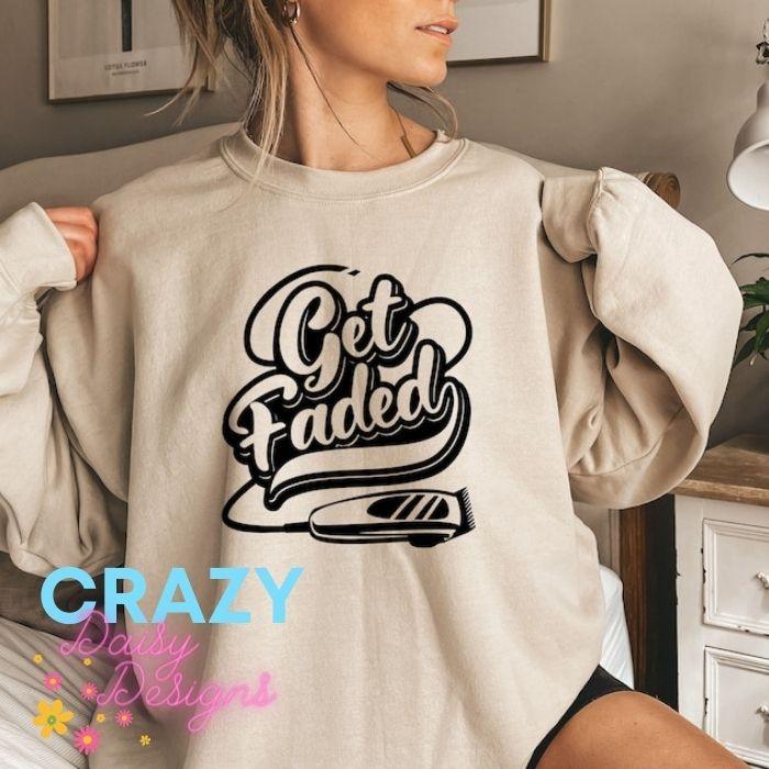 Get Faded Barber Sweatshirt - Crazy Daisy Boutique