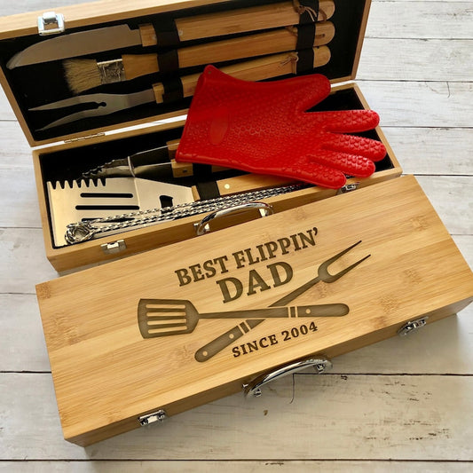 Customizable | Laser Engraved | 11 Piece BBQ Set