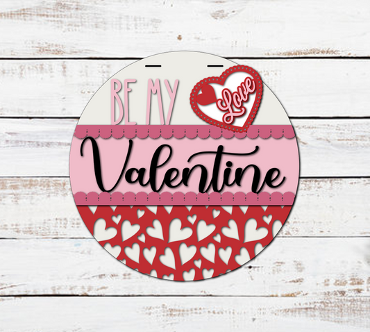 Be my valentine lace | Handcrafted Finished Tabletop Or Large Door Signs