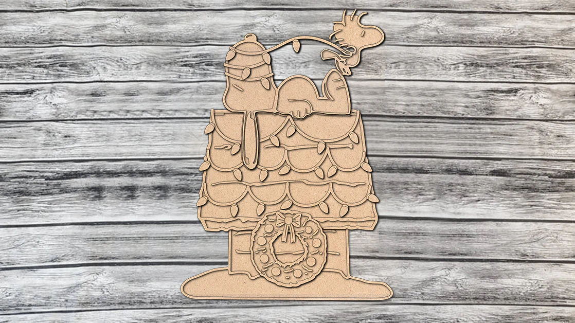 Snoopy Christmas | Handcrafted Finished Tabletop Or Large Door Signs
