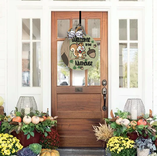 Welcome To The Nuthouse | Handcrafted Finished Tabletop Or Large Door Signs