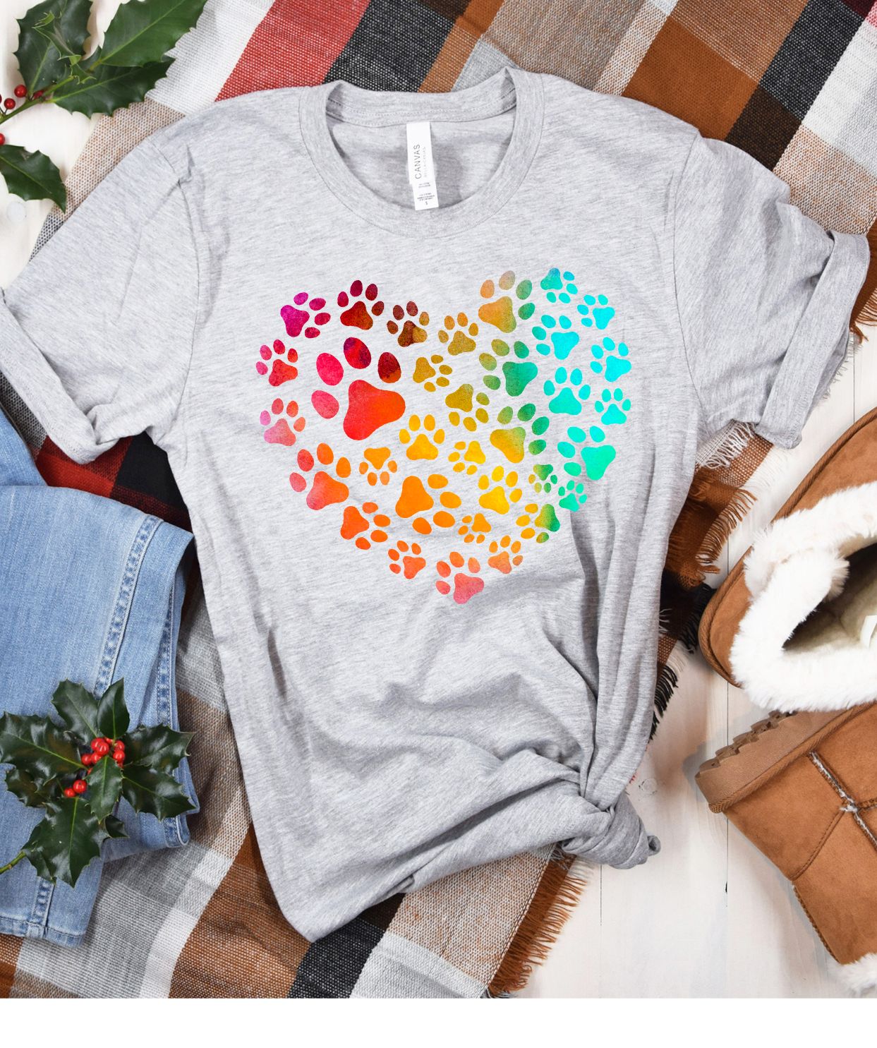 Heart | Dog Paws - Graphic T-Shirt