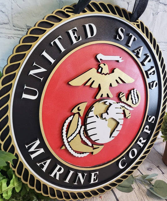 Finished -  Large Door Hanging Sign - United States Marine Corps