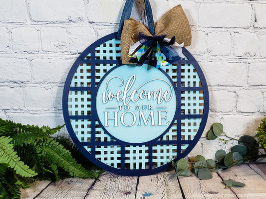 Finished -  Large Door Hanging Sign - Welcome to our Home | Ractan