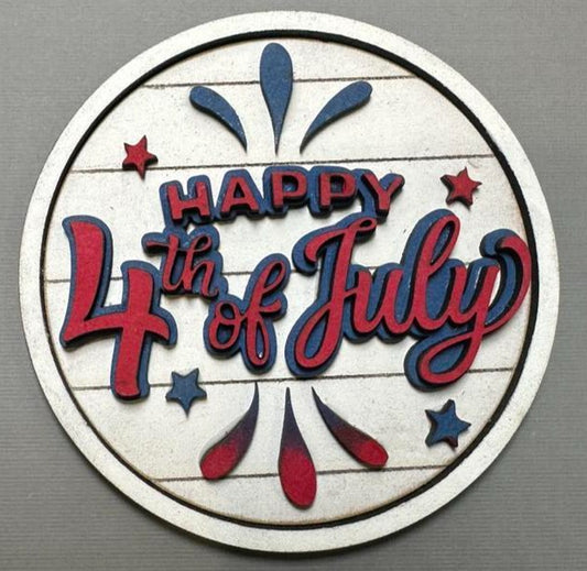 Add On For Home Sweet Home Sign - Happy 4th Of July