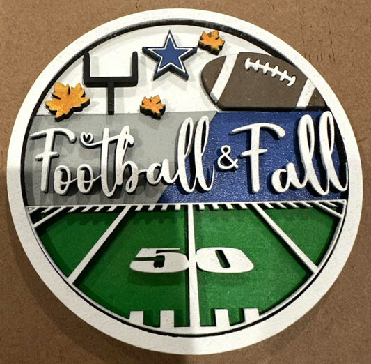 Add On For Home Sweet Home Sign - Football & Fall - Cowboys | Cardinals