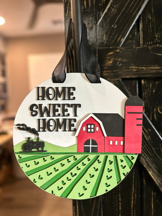 Home Sweet Home | Barn | Handcrafted Finished Tabletop Or Large Door Signs