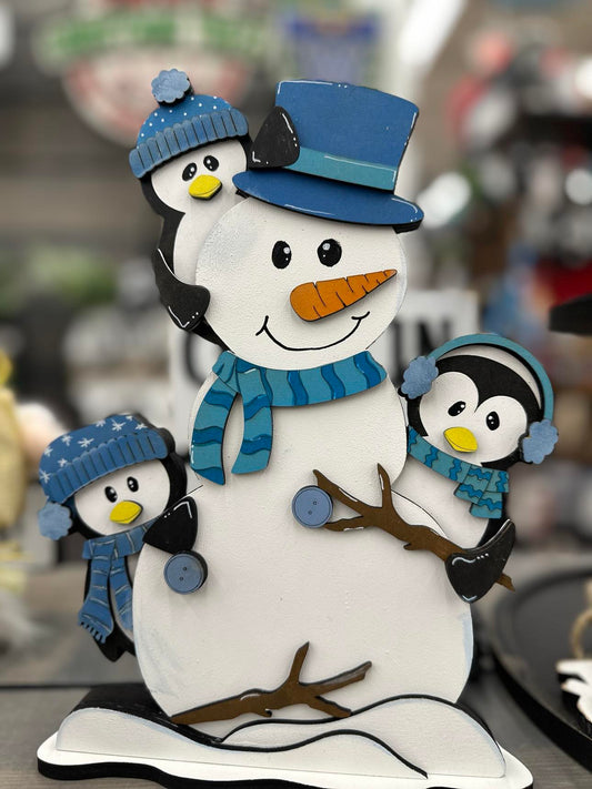 Snowman & Penguins Shelf Sitter