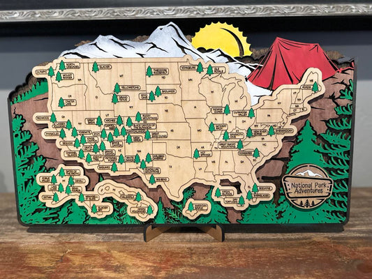 National Park Adventures Map