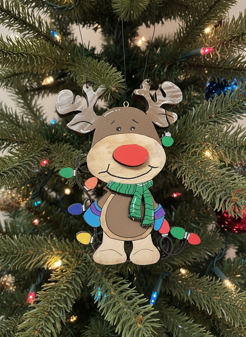 Whimsical Reindeer Ornament | Digital Download - SVG Cut Files ONLY!