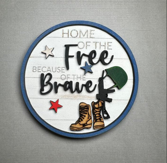 Add On For Home Sweet Home Sign - Home Of The Free