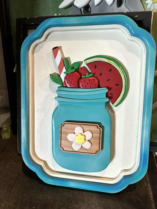 Strawberries Mason Jar | Handcrafted Decor