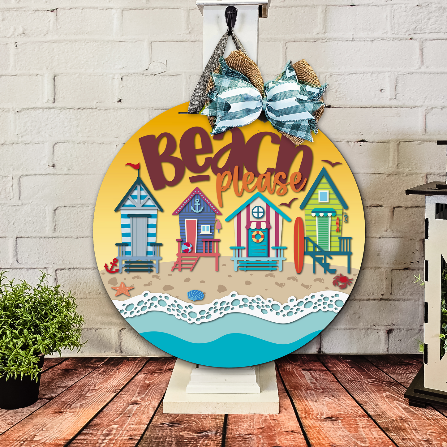 Beach Please Bungalows Version #2 | DIY Door or Tabletop Kit