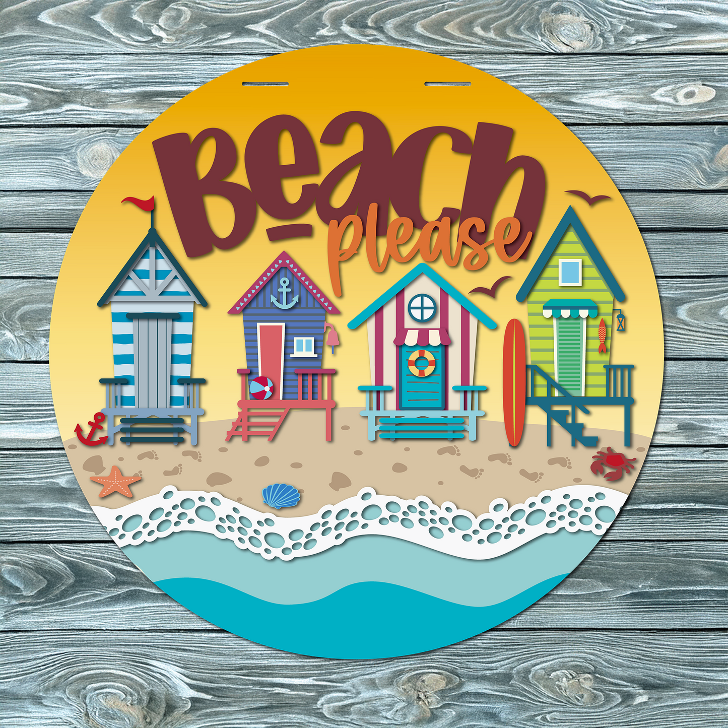Beach Please Bungalows Version #2 | DIY Door or Tabletop Kit
