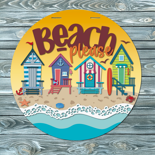 Beach Please Bungalows Version #2 | DIY Door or Tabletop Kit