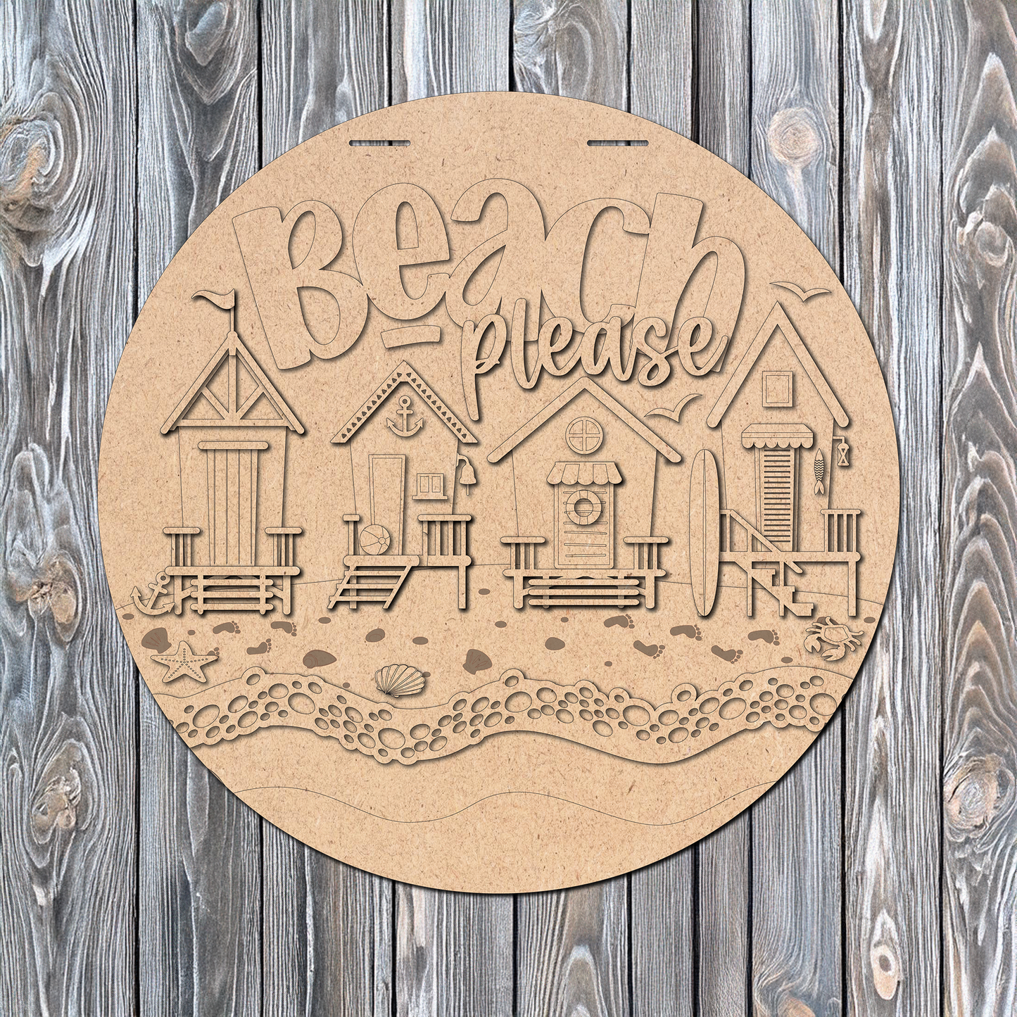 Beach Please Bungalows Version #2 | DIY Door or Tabletop Kit