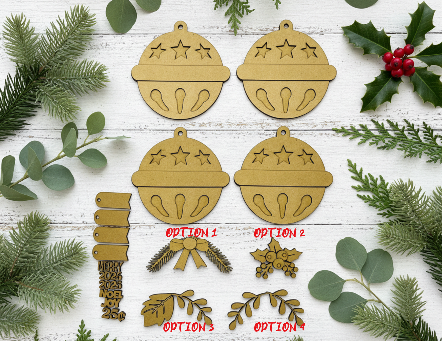 One Hand-Painted Jingle Bell Ornament