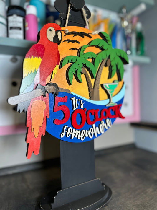 Finished - Tabletop Sign - It's 5'Clock Somewhere