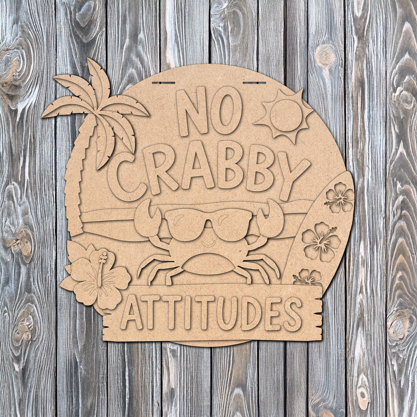 No Crabby Attitudes | DIY Door or Tabletop Kit