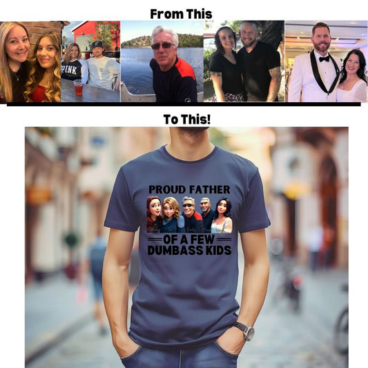 Custom Proud Father - Graphic T-Shirt
