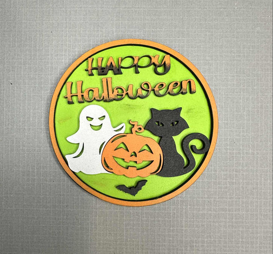 Happy Halloween | Ghost, Pumpkin, & Cat | Add On For Home Sweet Home Sign