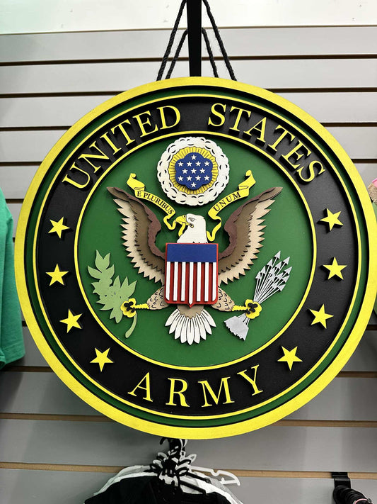U.S. Army Seal | Finished - Tabletop Or Large Door Sign (Hand Painted)