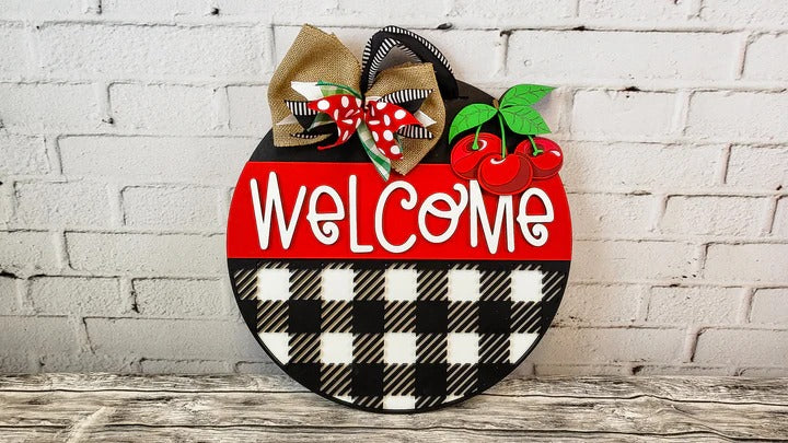 Cherries Door Sign | DIY Door or Tabletop Kit
