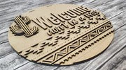 Welcome don't be a prick | Handcrafted Finished Tabletop Or Large Door Signs