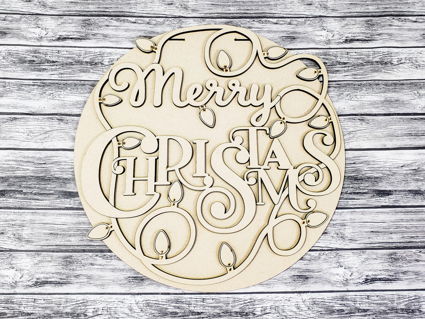 Merry Christmas Lights | DIY Door or Tabletop Kit