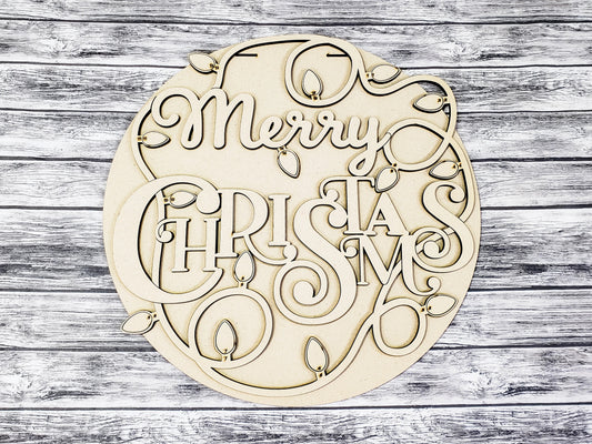 Merry Christmas Lights | DIY Door or Tabletop Kit