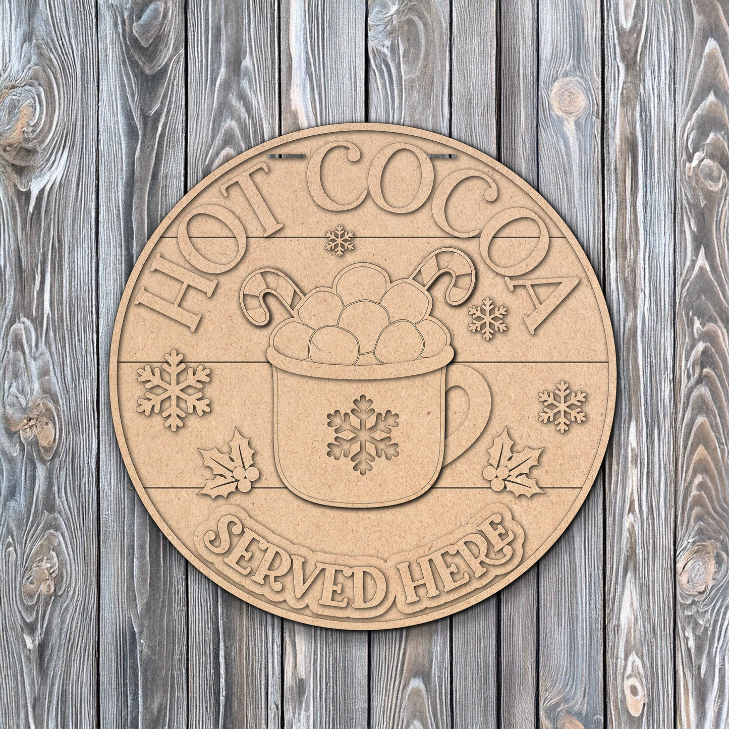 Hot Cocoa Served Here | DIY Door or Tabletop Kit
